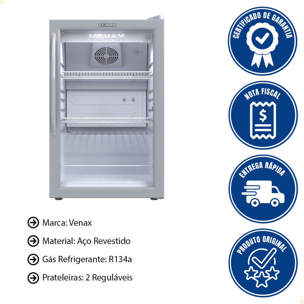 Expositora de Bebidas Venax VV 100L Branca 127V 7148 - CASA ATIVA LTDA