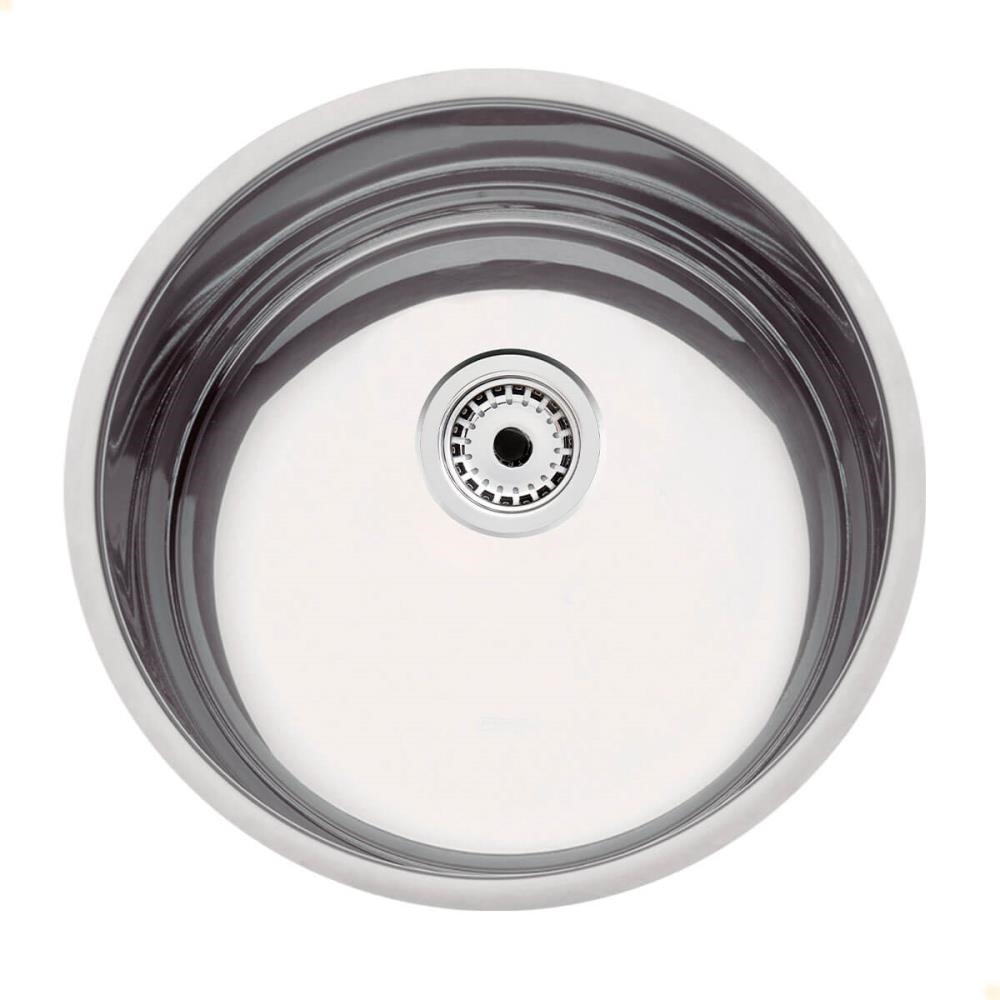 Cuba Redonda Tramontina Luna 38 BL Standart em Aço Inox Polido 38 cm com Válvula 94075507