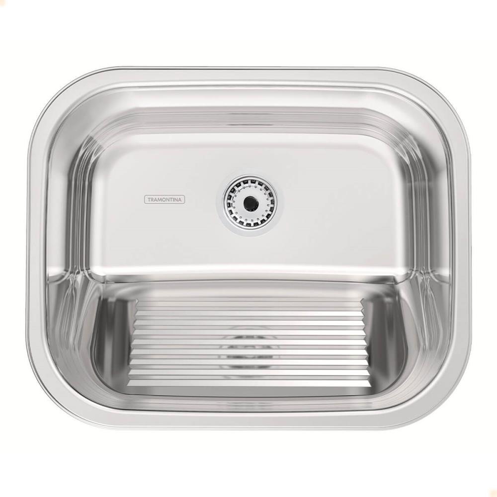 Tanque de Encaixe Tramontina Hera 30 L em Aço Inox Polido 50x40 cm 94400407