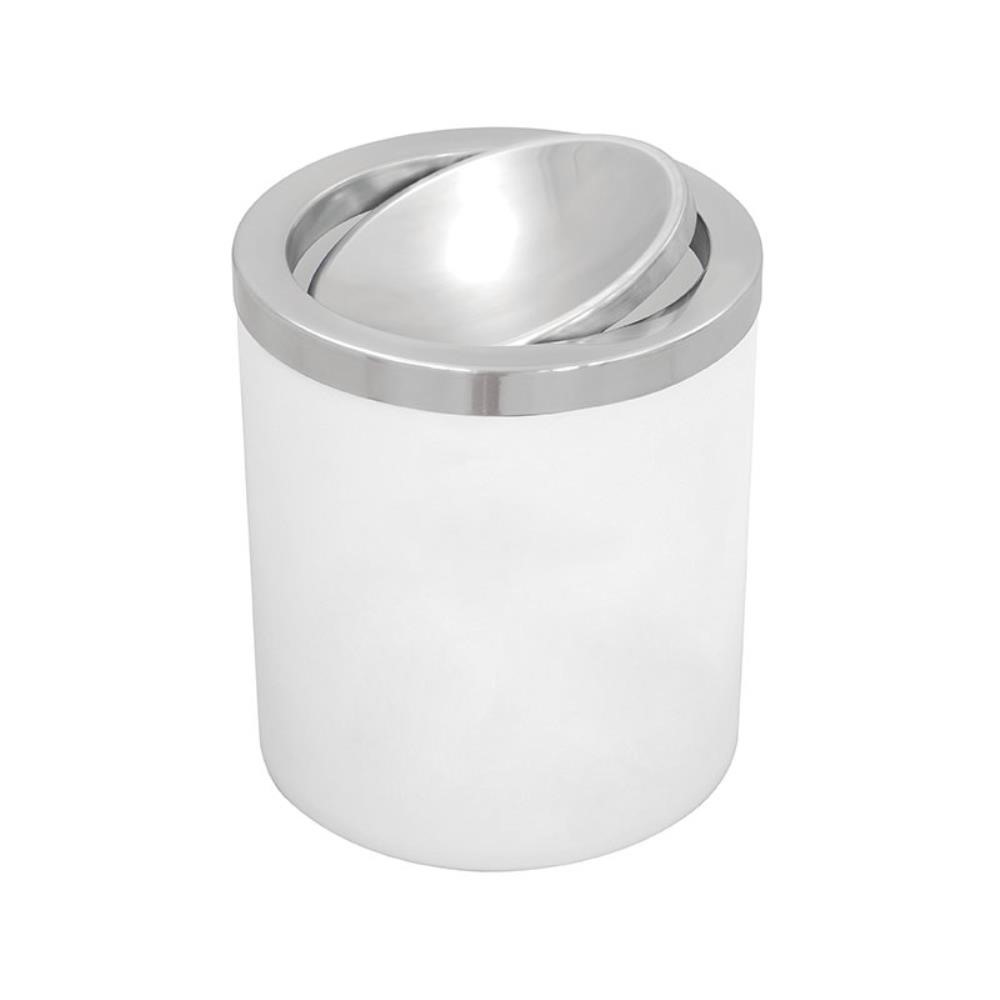 Lixeira Tramontina Útil Basculante em Aço Inox com Acabamento Acetinado Corpo em Polipropileno B 5 L