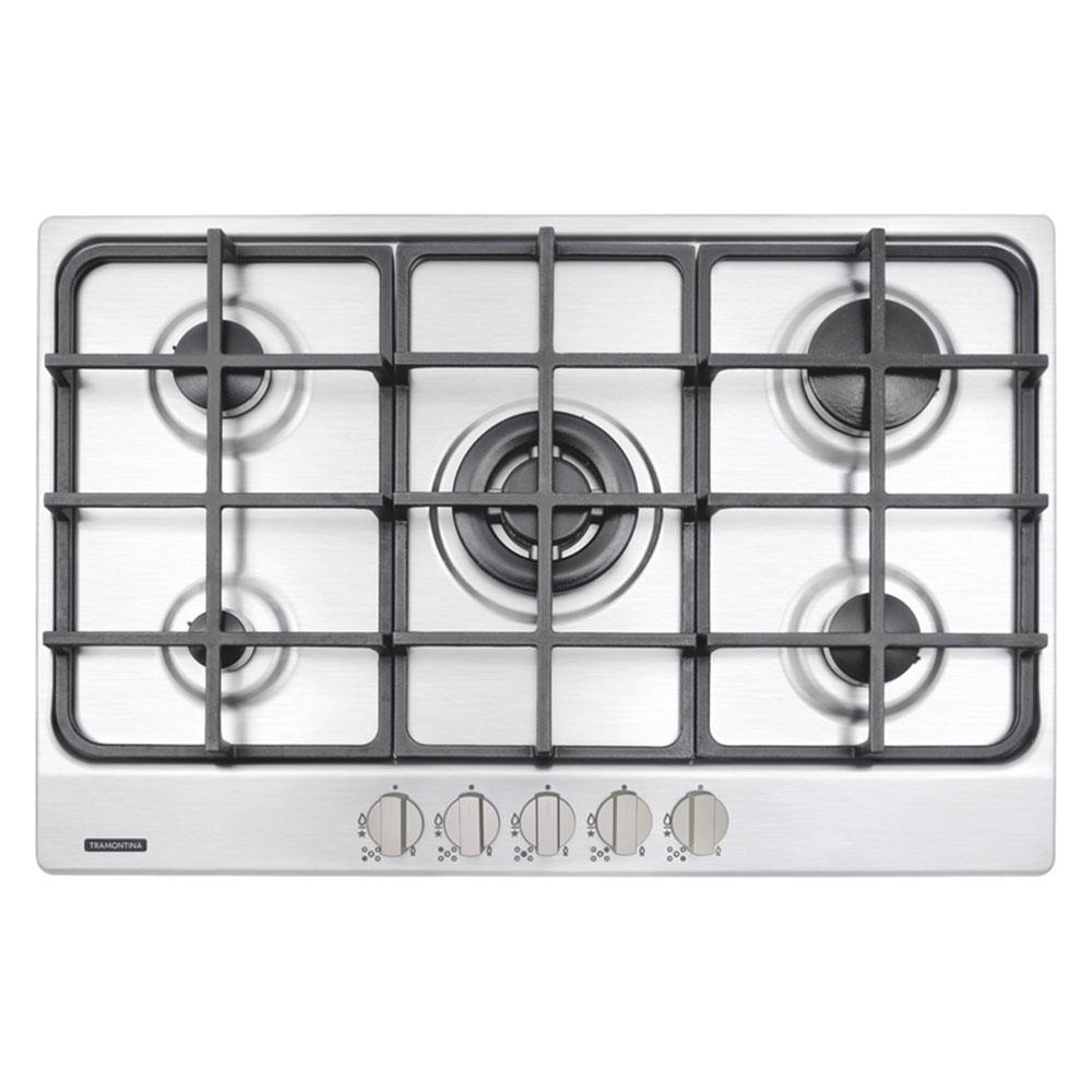 Cooktop a Gás Tramontina New Penta  5GX TRI HE 75 Safestop Inox 5 Queimadores 94716114