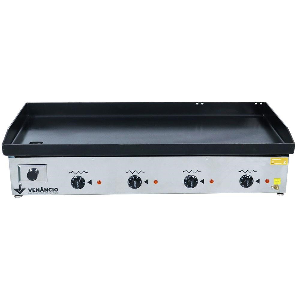 Chapa Bifeteira Venâncio Elétrica 101x50cm com espessura de 6,35mm em Aço Inox 220V CE100 14267