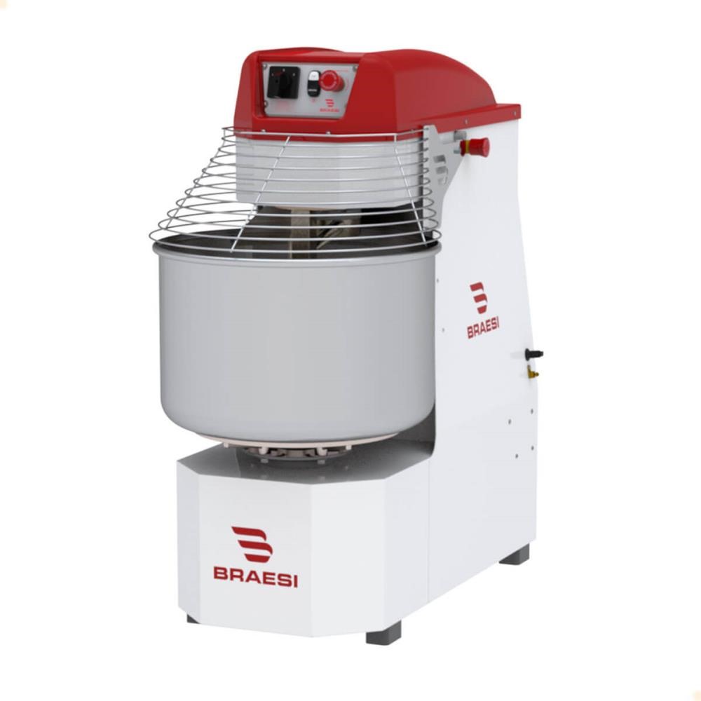 Amassadeira Espiral Braesi 60 Litros 2,5/4cv 380V Trifásico Tacho De Inox AES-60/1-2V ST B18447