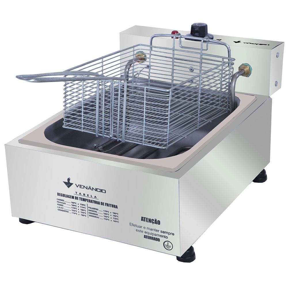 Super Fritador Venâncio Óleo Elétrico 1 Cuba 5 Litros 127V SFE112127