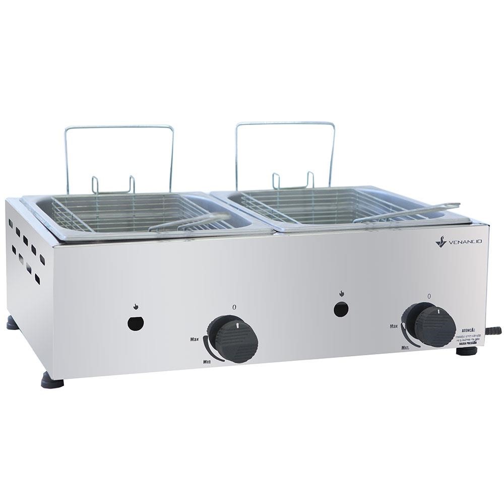 Super Fritador Venâncio Óleo 2 Cubas e Meia 10 Litros Gás GLP SFG212