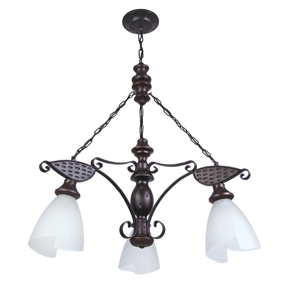 Lustre Muller Rústico 3 Lâmpada Envelhecida 503E