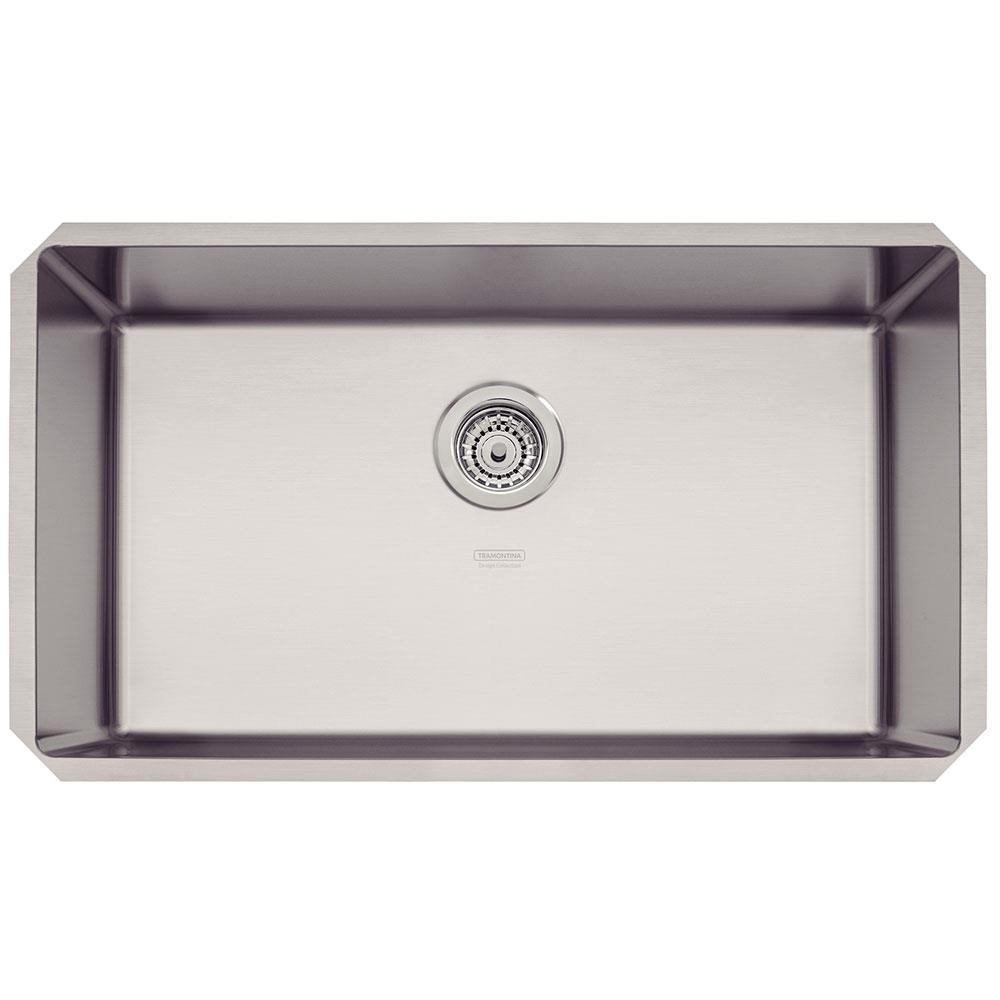 Cuba Embutir Tramontina Design Collection Quadrum Undermount Aço Inox Scotch Brite 70x40 cm 94000112