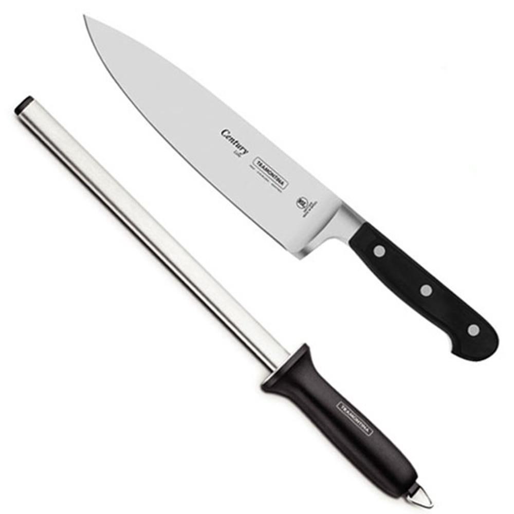 Faca e Chaira para Cozinha Tramontina  24011008-24032010