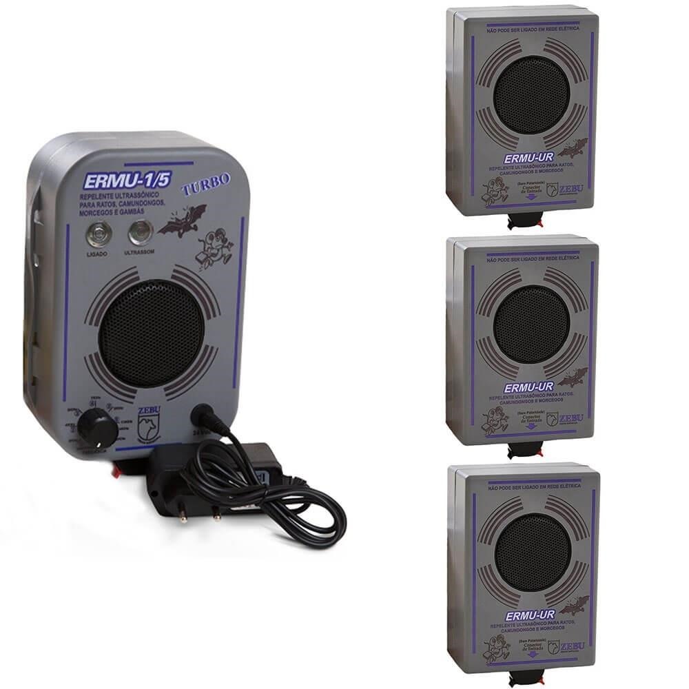 Espanta Rato e Morcego e 3 Unidade Remota Zebu ERMU 1/5 Turbo 10782-10790x3