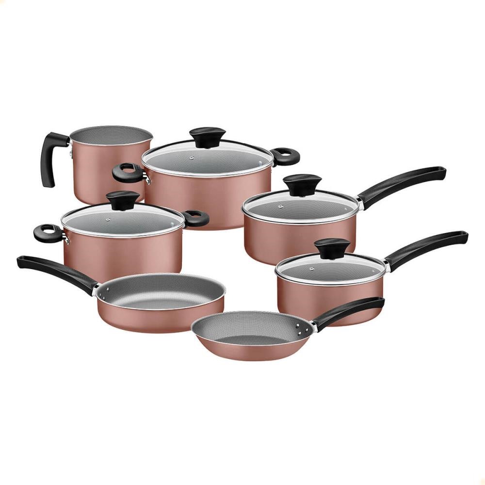 Jogo de Panelas Michigan Tramontina Alumínio Revestimento Antiaderente Siena 7 Pçs 28299498