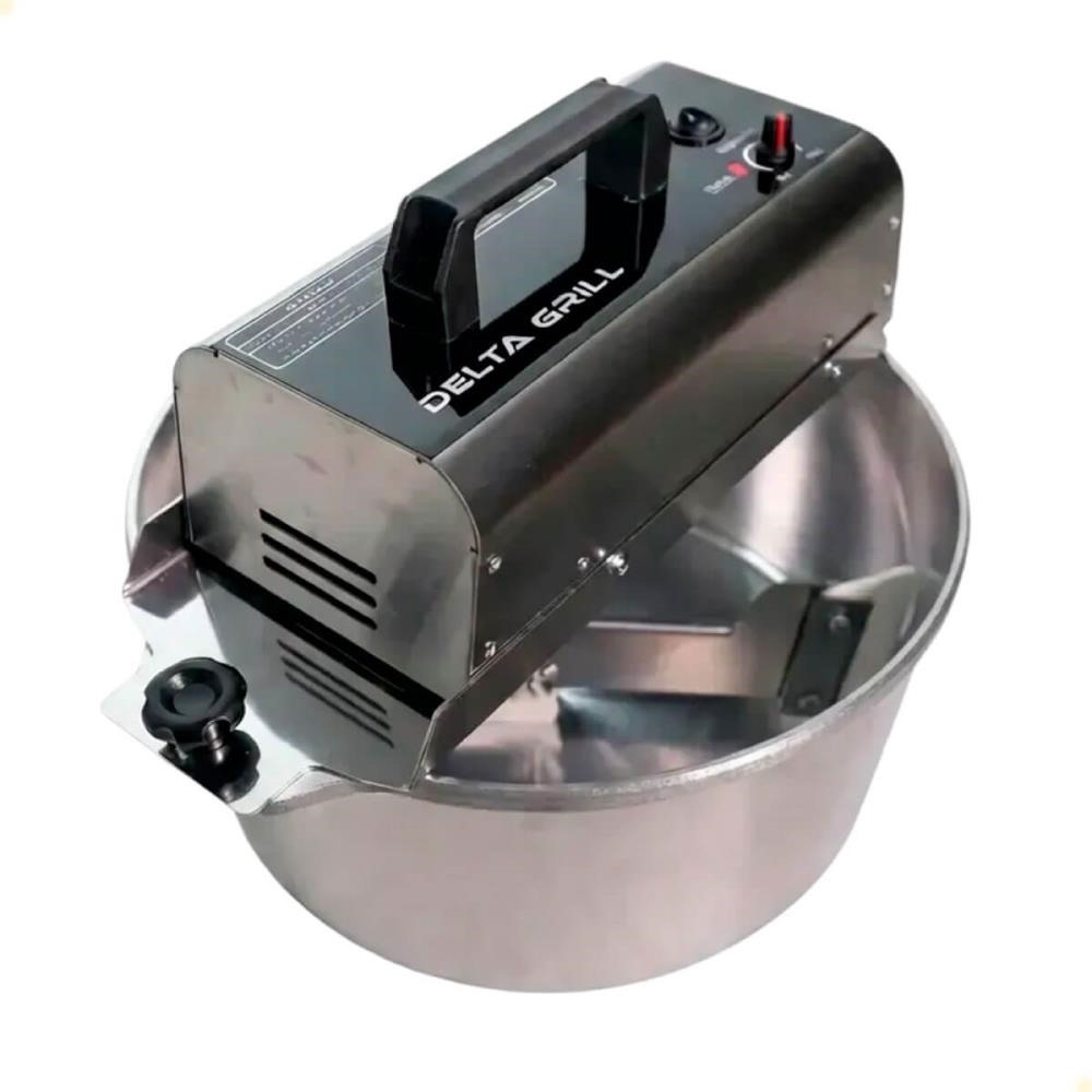 Panela Misturadora Mexedora Em Alumínio Diamantado Delta Grill 10 Litros Bivolt 1068