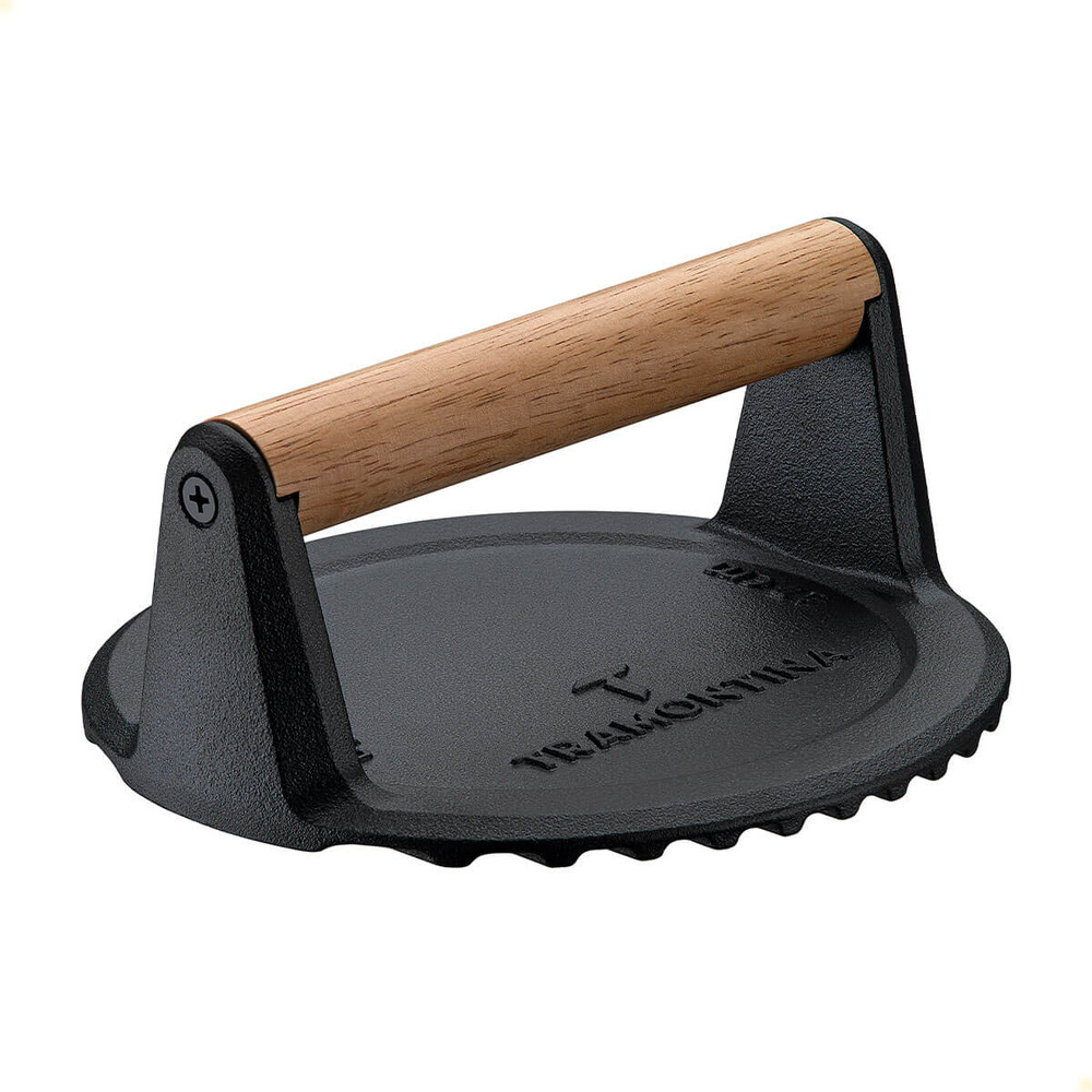 Prensador Para Hambúrguer Fargo Tramontina Em Ferro Fundido Acabamento Pre-seasoned 17 cm 28767017