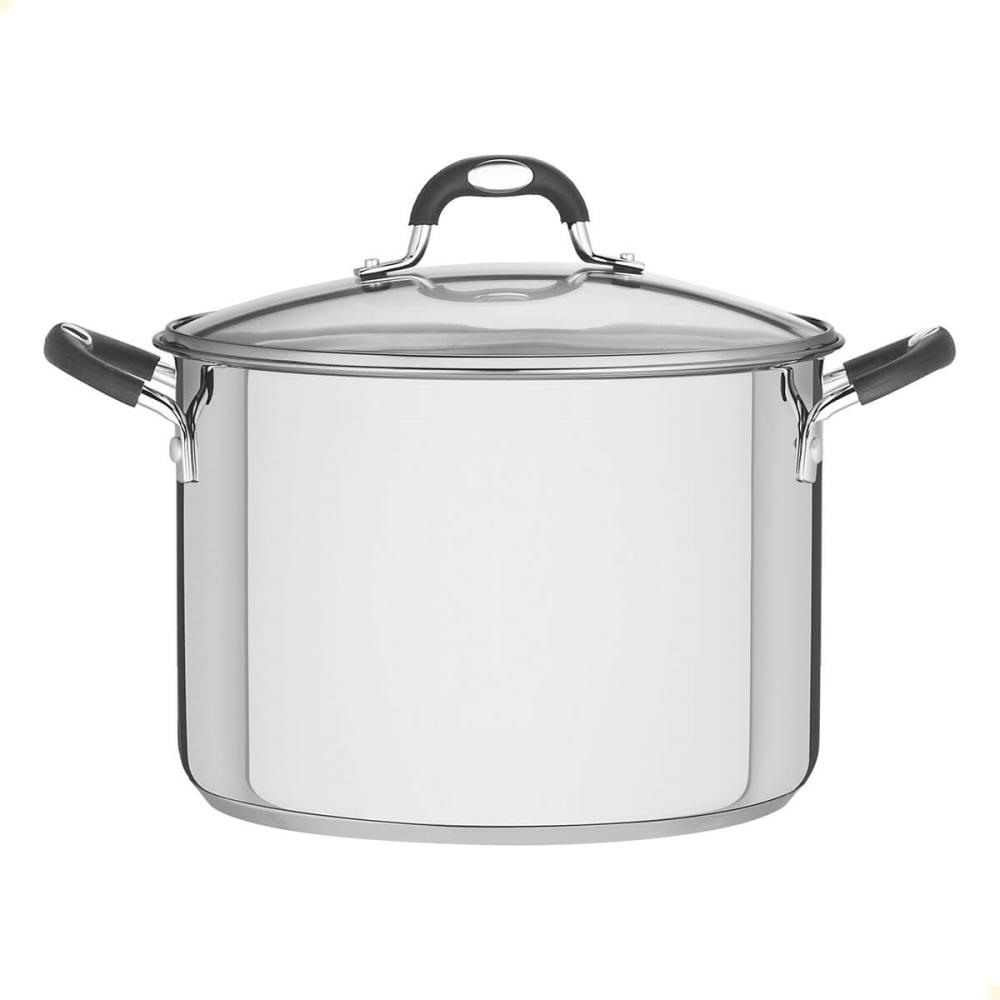 Caldeirão Tramontina Astro Silicone em Aço Inox com Fundo Triplo com Tampa de Vidro 28 cm 11,4 L 62125280