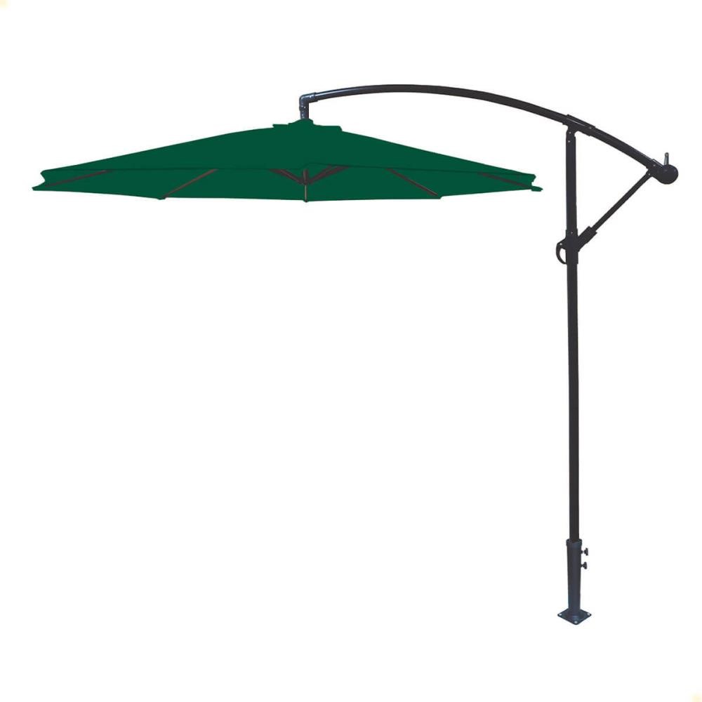 Ombrelone Lateral Tramontina em aço e Poliéster Verde sem Base 2,7m 14999009
