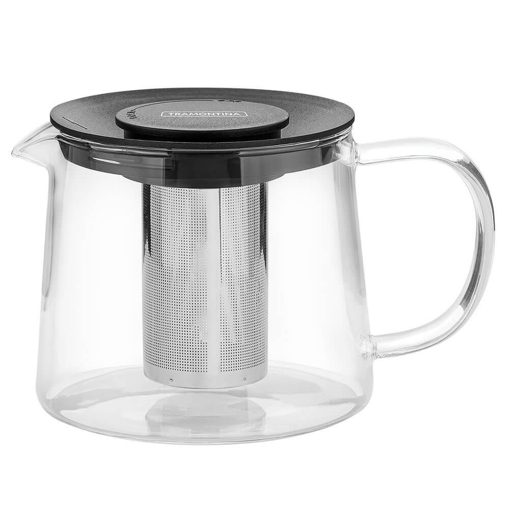Bule para Chá Tramontina em Vidro e Aço Inox com Infusor 900 ml 61762090