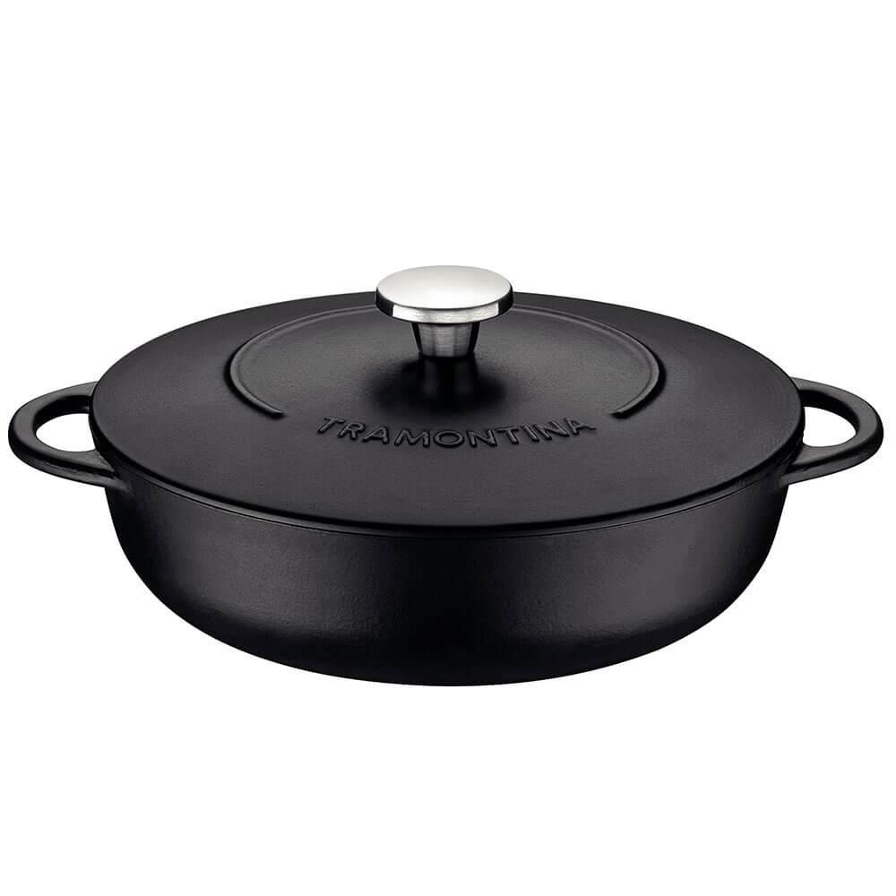Fritadeira Arrozeira Tramontina Trento 28cm 4,1L Ferro Fundido Esmaltado Rev. Antiaderente 20804028