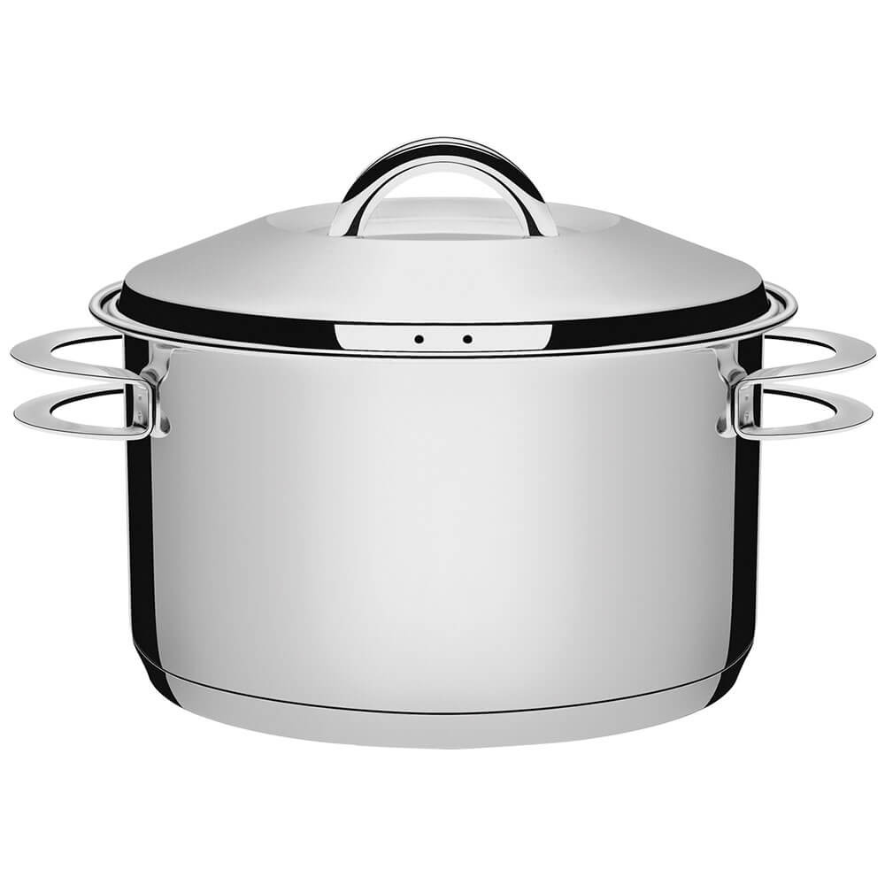 Caçarola Tramontina Solar Funda 20 cm 3,6 L em Aço Inox Fundo Triplo com Tampa e Alças 62504200
