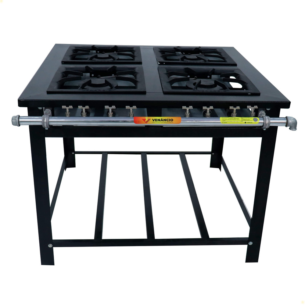 Fogão Industrial Venâncio Maxi 4 Queimadores Duplos M4 15176