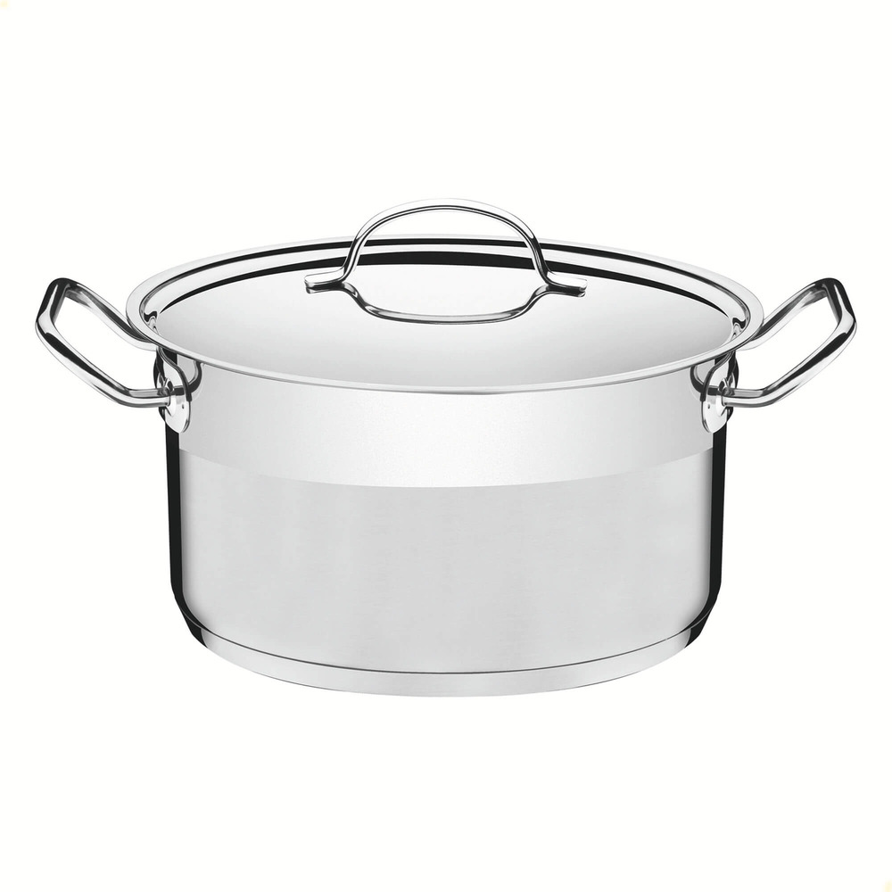 Caçarola Professional Funda Tramontina 20cm 3,6L Aço Inox com Tampa e Fundo Triplo 62624201