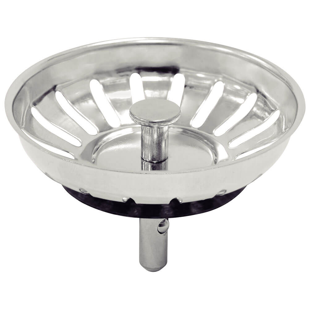 Tampa de Válvula Tramontina Luxo 4 1/2" em Aço Inox Polido e Polipropileno para Pias Cubas 94510024