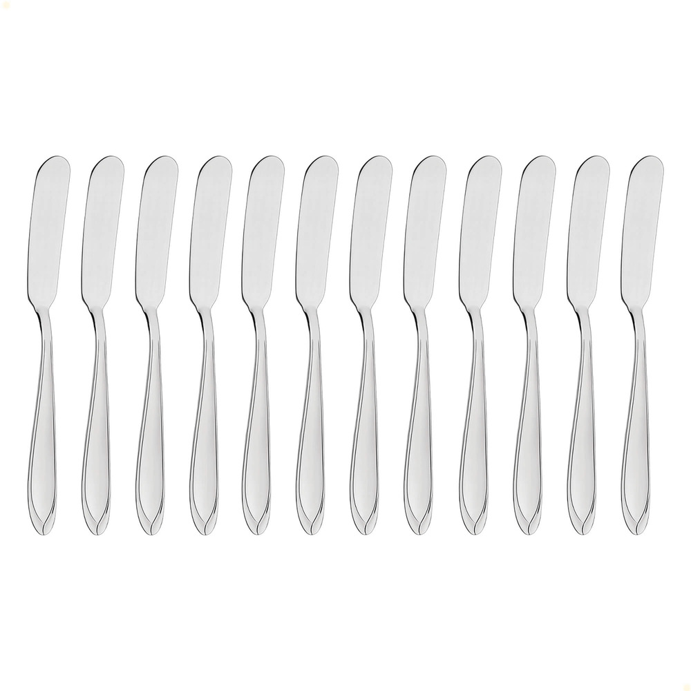 Kit 12 Espátulas para Manteiga Tramontina Laguna em Aço Inox 63906240X12