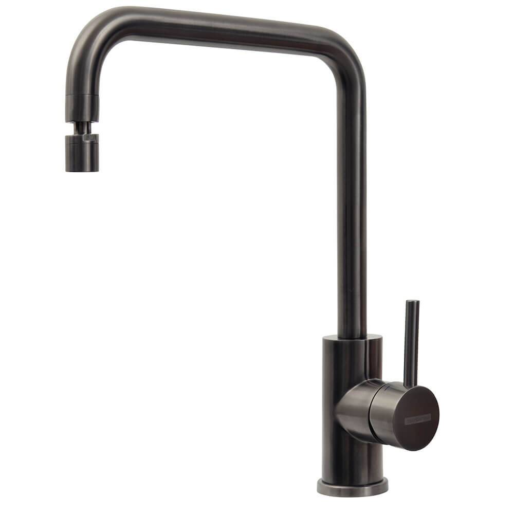 Misturador Monocomando Tramontina Angolare em Aço Inox Black com Bica Articulada em PVD 94520512