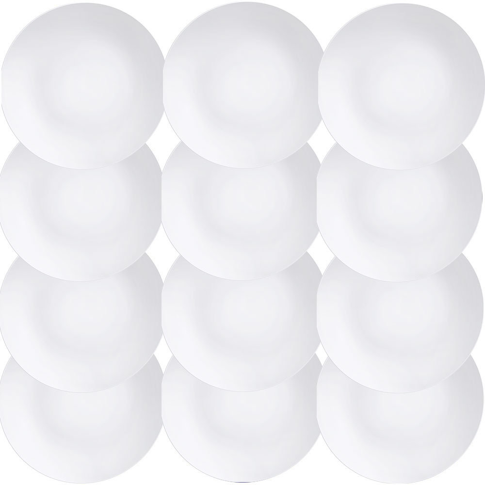 12 Pratos Rasos Tramontina Sophia em Porcelana Branca 28 cm 96010101