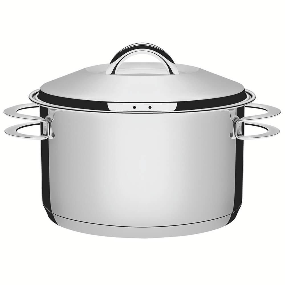 Caçarola Funda Tramontina Solar em Aço Inox Fundo Triplo com Tampa e Alças 20 cm 3,6 L 62504201