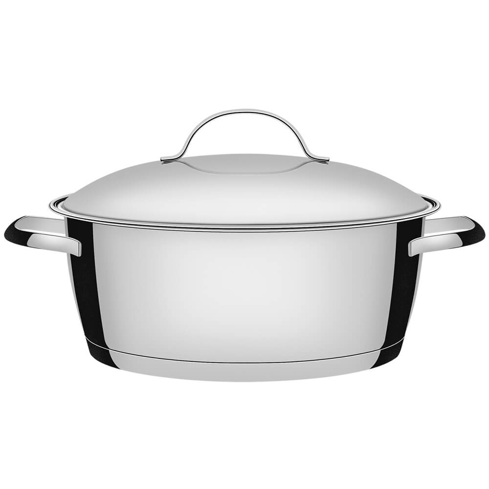 Caçarola Rasa Tramontina Allegra em Aço Inox com Fundo Triplo 22 cm 3,3 L 62653221