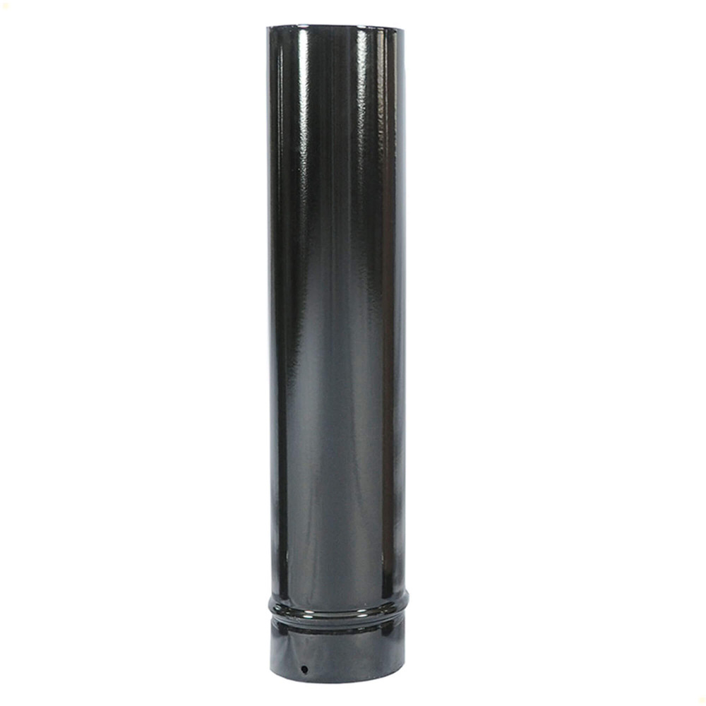 Cano para Chaminé Venax Esmaltado Preto 1/2 Metro 110 Mm 7592