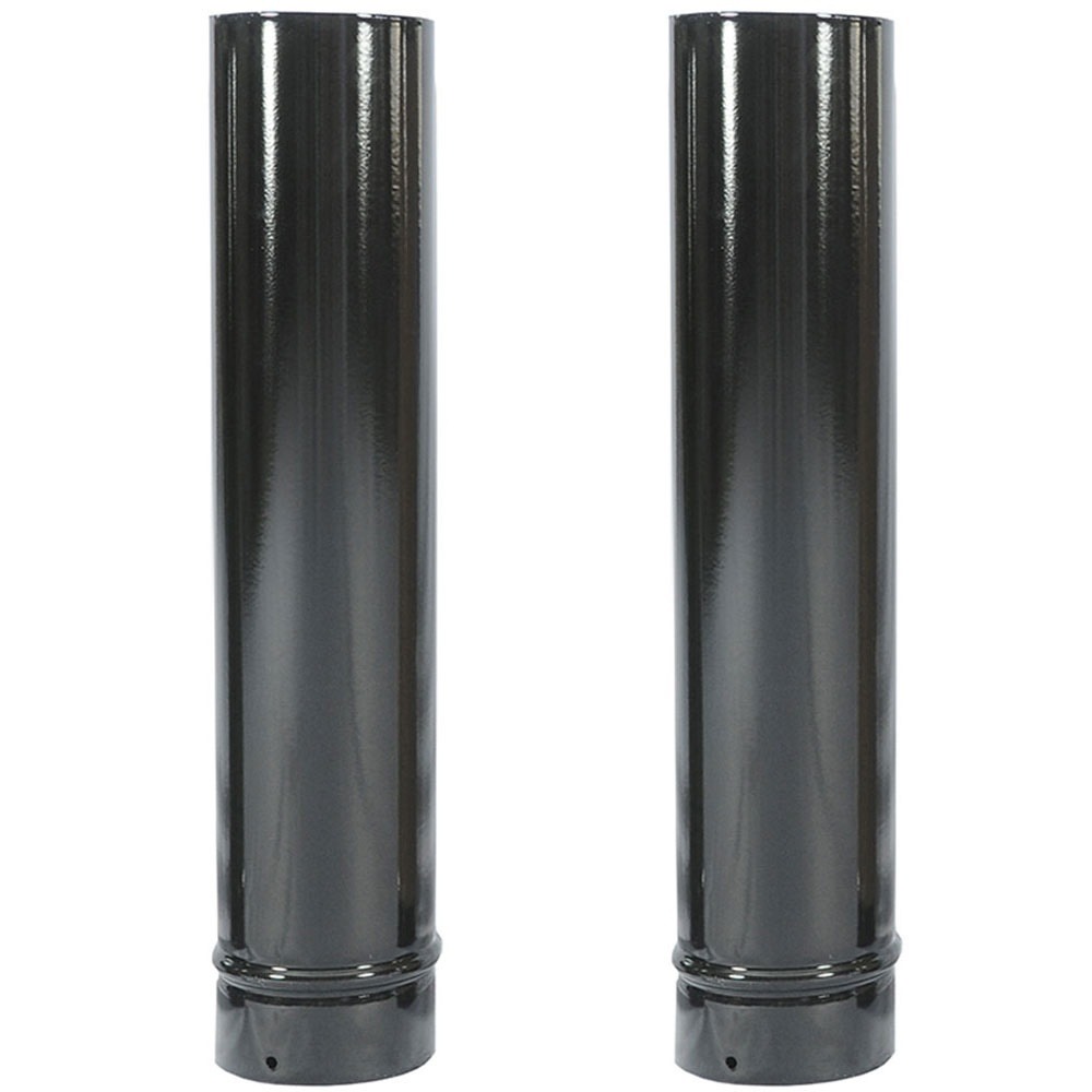Kit 2 Canos para Chaminé Venax Esmaltado Preto 1/2 Metro 110 Mm 7592