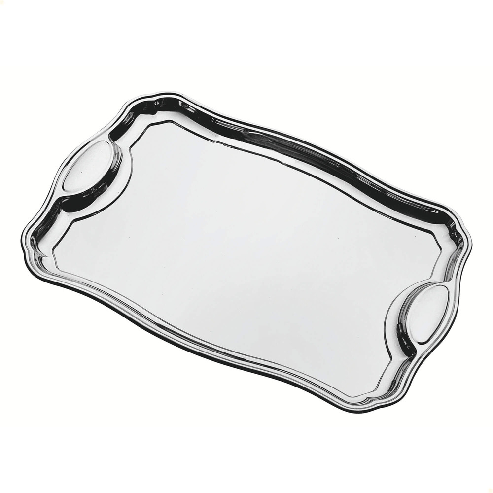 Bandeja Tramontina Classic Retangular em Aço Inox com Alças 49 x 34 cm 61440490