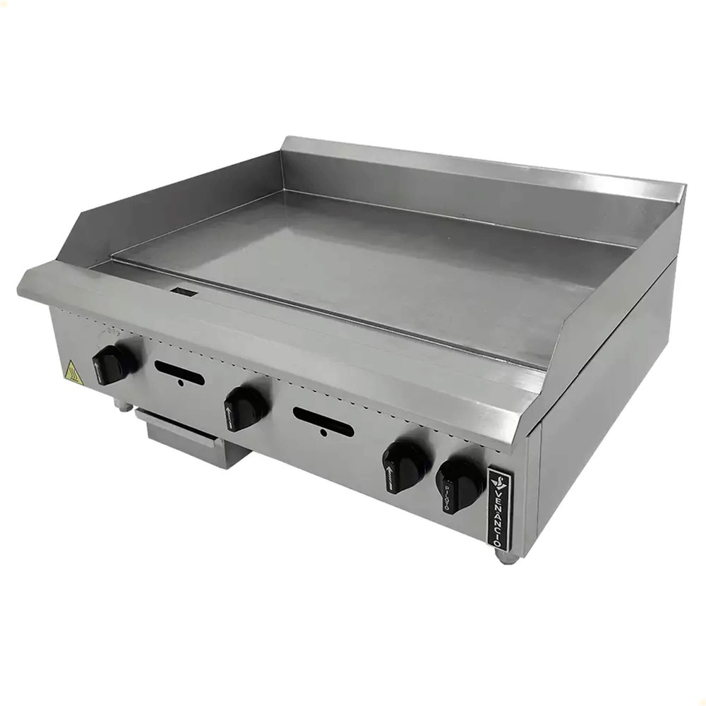 Chapa a Gás Industrial de Mesa Venâncio Inox Manual 90cm Prime 8mm Profissional PCM090G-ME 22065