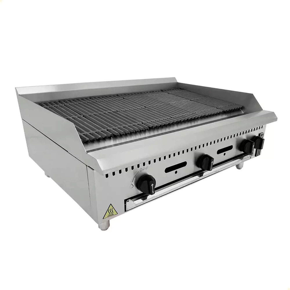 Chapa Grill Charbroiler Gás GLP Industrial de Mesa Venâncio Inox Manual 90cm Prime PCG090G-ME 22045
