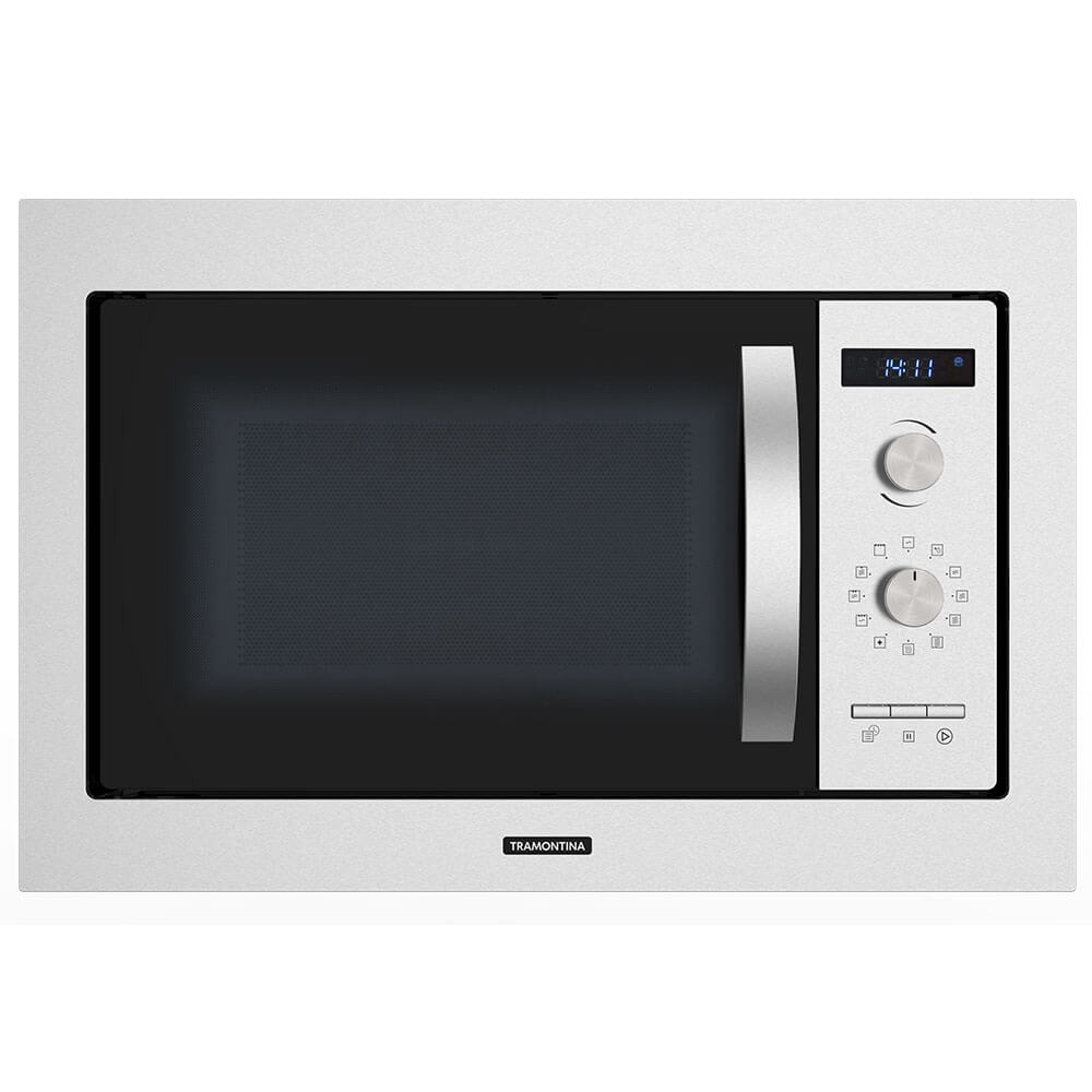 Micro-ondas de Embutir Tramontina Inox 60 25L Aço Inox Acabam. Scotch Brite 8 Funções 220v 94880006