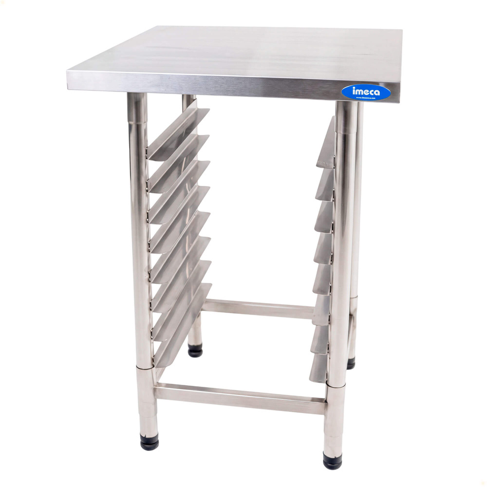 Mesa Com 8 Cantoneiras Imeca Em Aço Inox 430 60x60 cm Desmontada