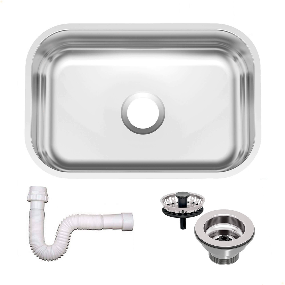 Cuba Tramontina Lavínia 47x30 cm Standard em Aço Inox Polido 47 BL com Válvula e Sifão 94083556