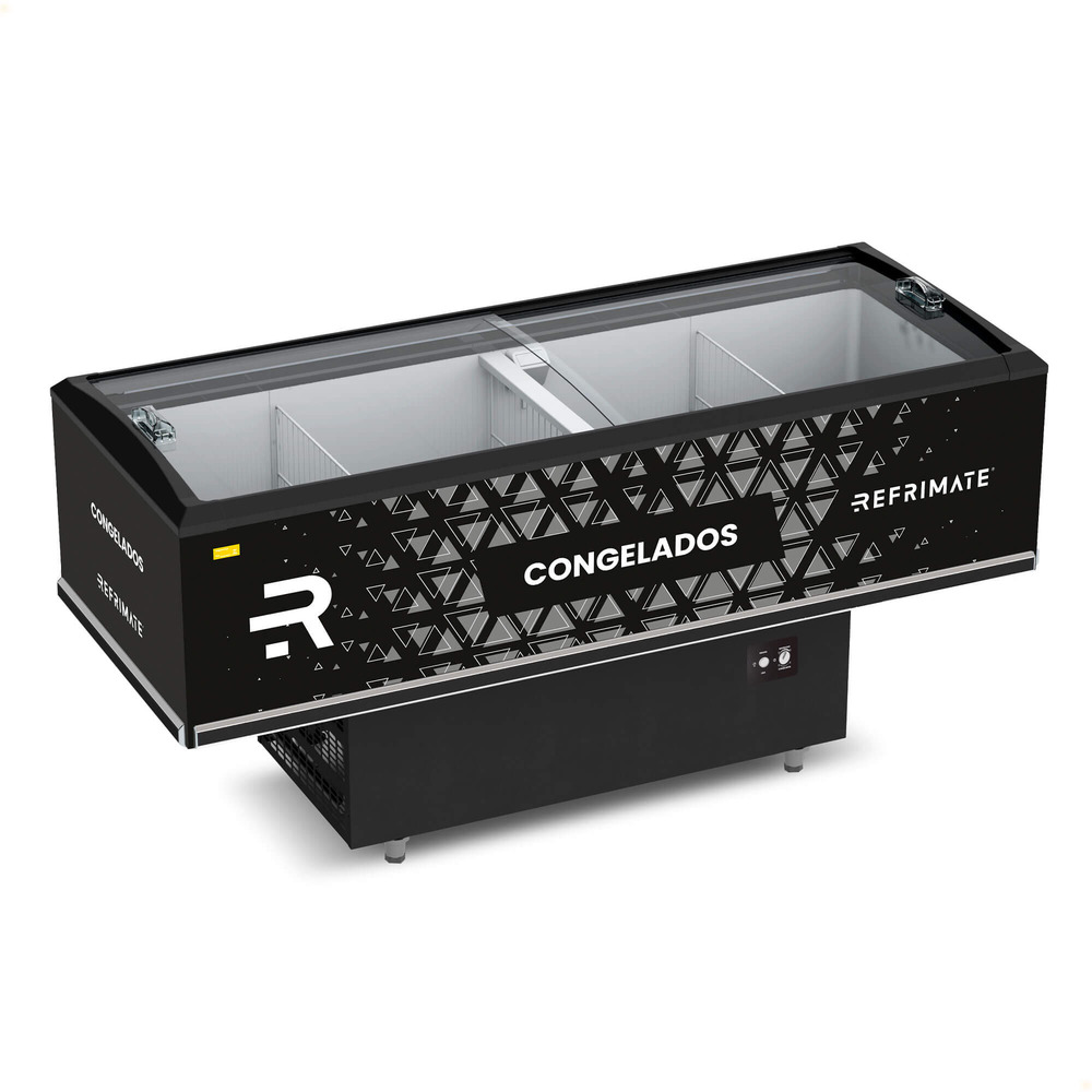 Ilha Expositora Refrimate Vanguard Top 2000 Com Iluminação LED 520 Litros EIVT2000 220V