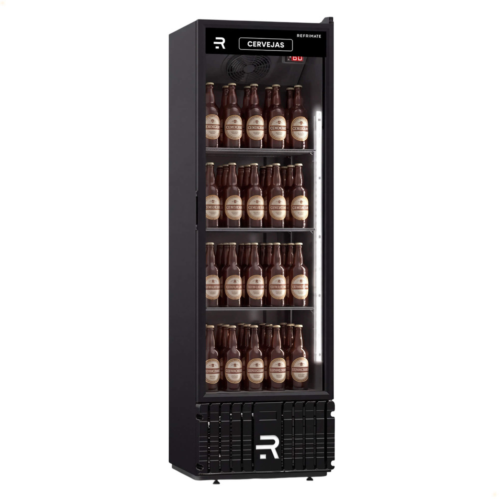 Visa Cooler Cerveja Refrimate 400 Litros 220V Com LED Porta De Vidro VCCE400PV