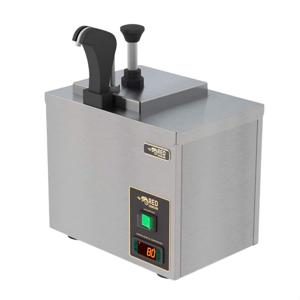 Dispenser de Molhos e Queijo Red Chameleon Em Inox 2,5 Litros 220V DISPQ