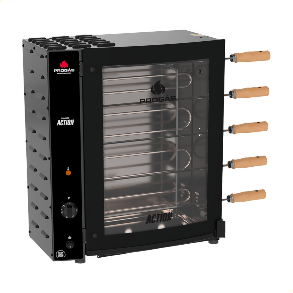 Forno Assador Rotativo Action Elétrico Progás PRAC-05E 5 Espetos 220V