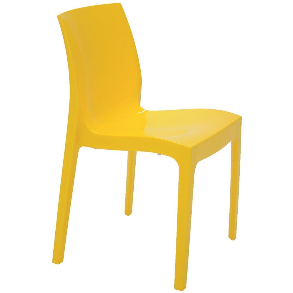 Cadeira Tramontina Plástica Monobloco Alice Amarela 92037000