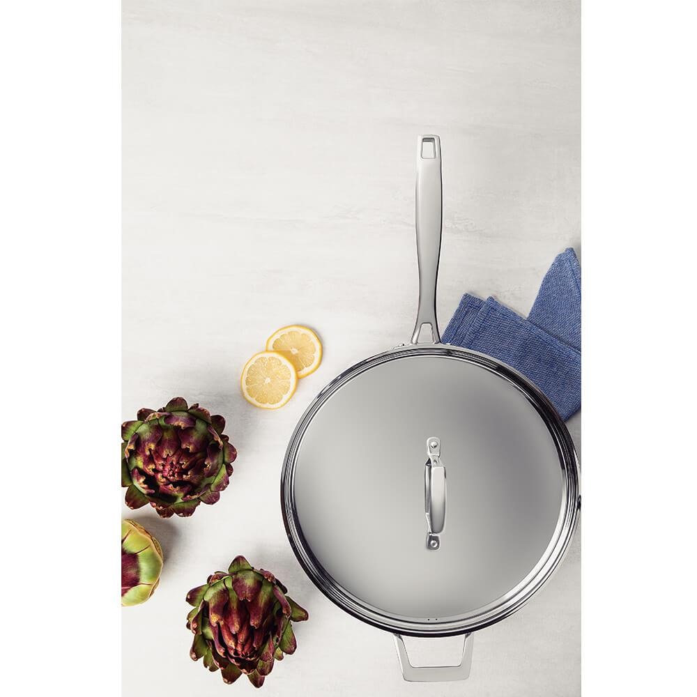 Tramontina Casseruola In Acciaio Inox 20 Cm - 3,1 L, Corpo Triplo, Adatta A Induzione - Con Coperchio