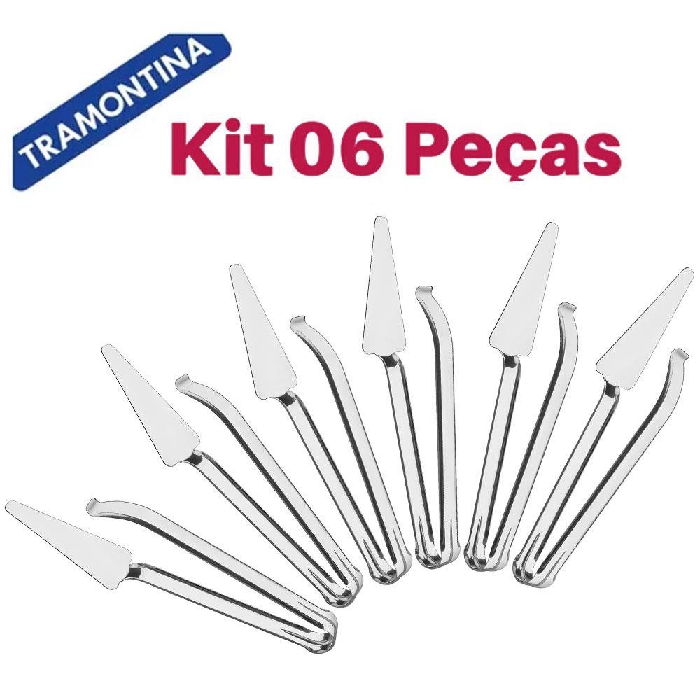 Kit 6 Pegadores para Pizza Tramontina Utility em Aço Inox 63800862X6