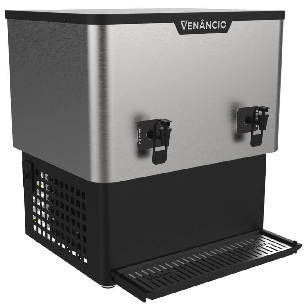 Bebedouro Refrigerado Compacto Venâncio 25 Litros VCB25 Aço Inox Água Gelada e Natural 220v