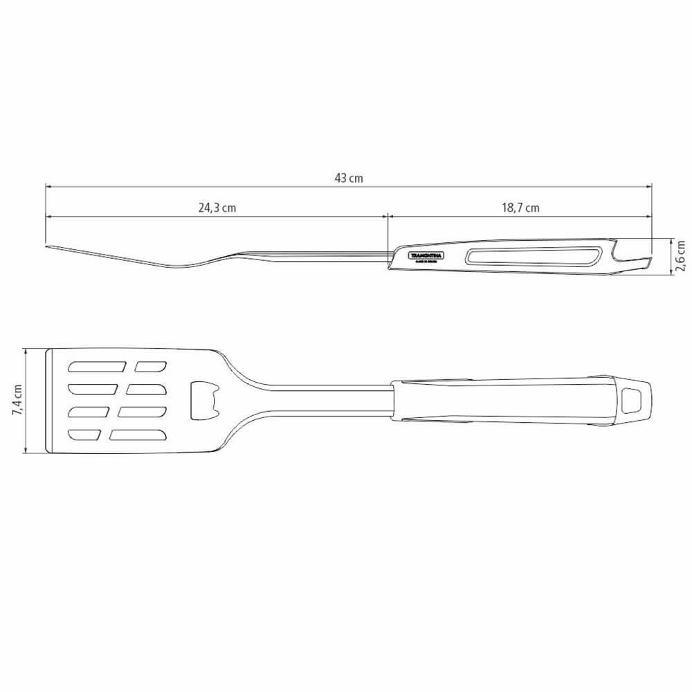 Garfo Trinchante Tramontina Churrasco Black com Lâmina em Aço Inox e Cabo  de Polipropileno Preto 26591100 - Chafariz - Materiais de Construção