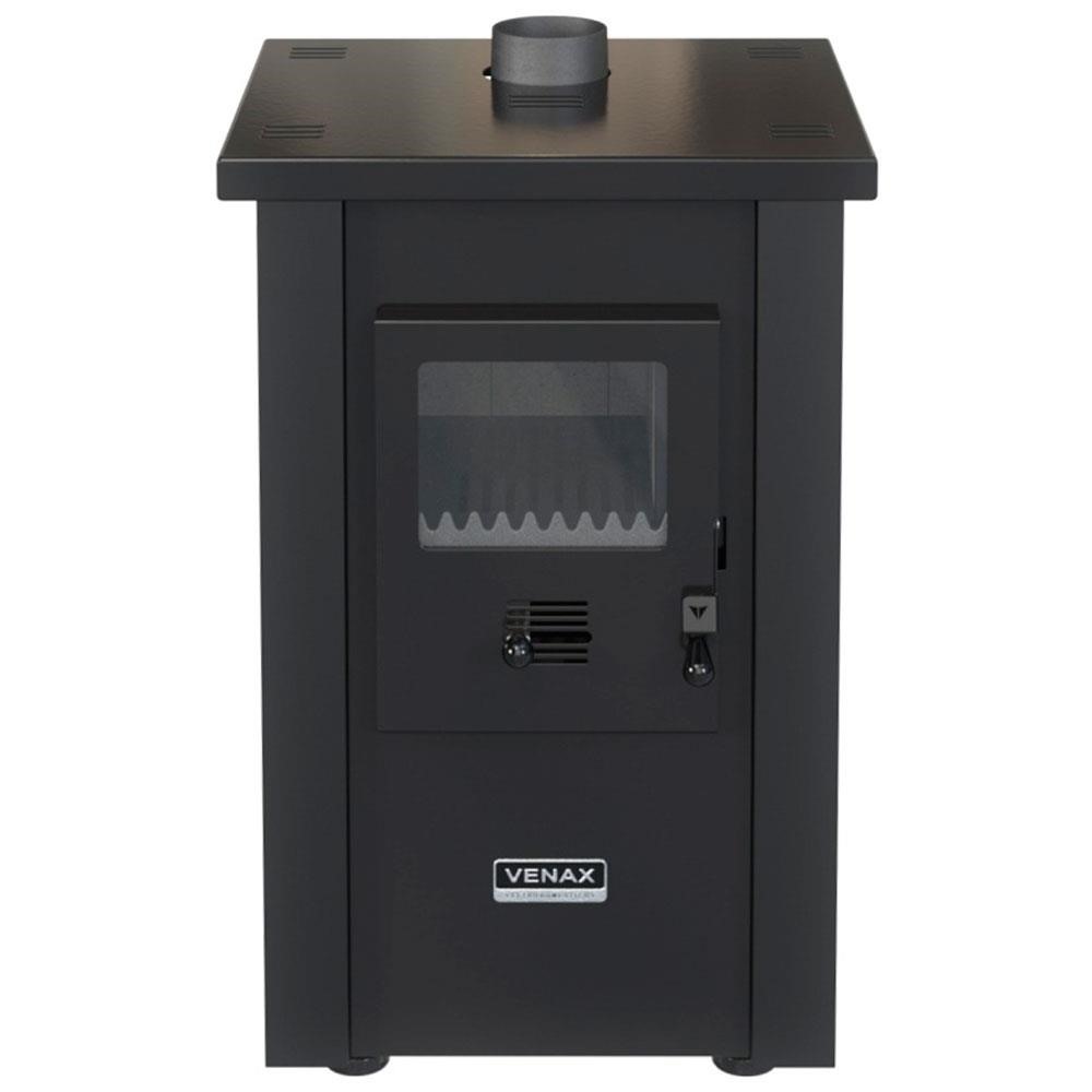 Calefator A Lenha Venax Vulcano Dupla Combustão Preto Fosco 24505