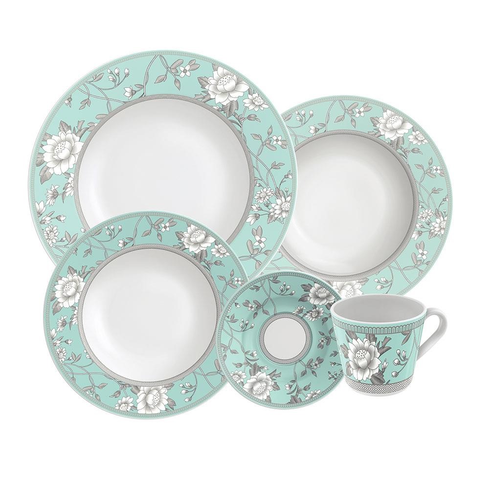 Aparelho de Jantar Tramontina Helen em Porcelana Decorada 20 Peças 96011387