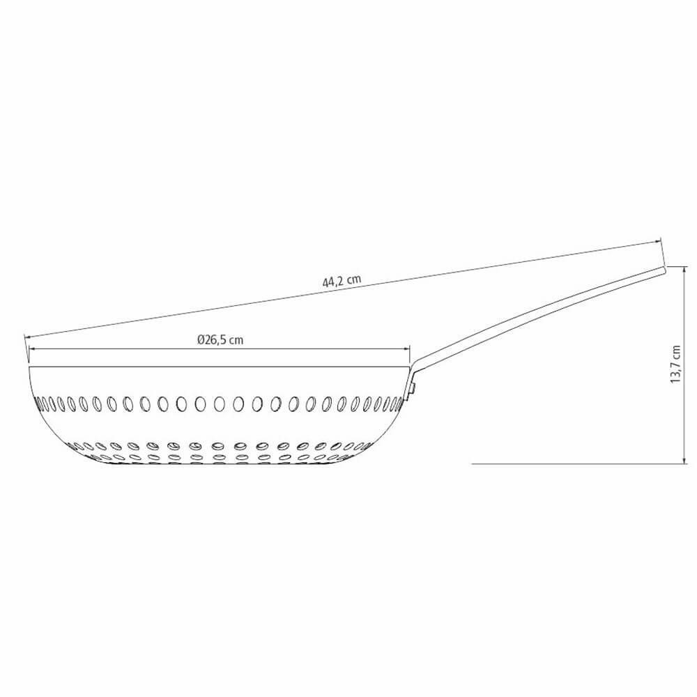 Tramontina Pierced Wok Grill Anodized Aluminum Barbecue with 26 cm Handle 20847026