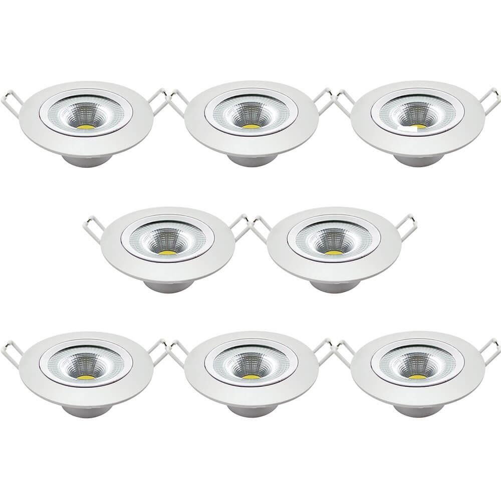 Kit 8 Spot Authentic LED Redondo de Embutir Avant Neutro 7w 4000k - Cód 863070879